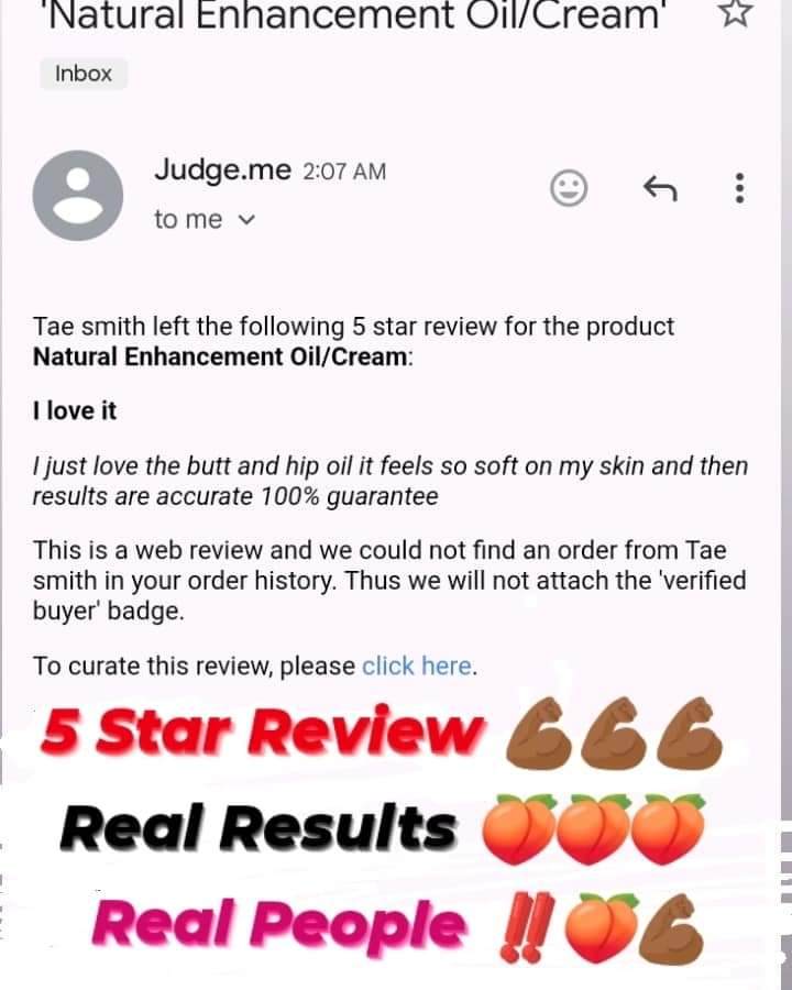 Natural Enhancement Butt & Hip Oil