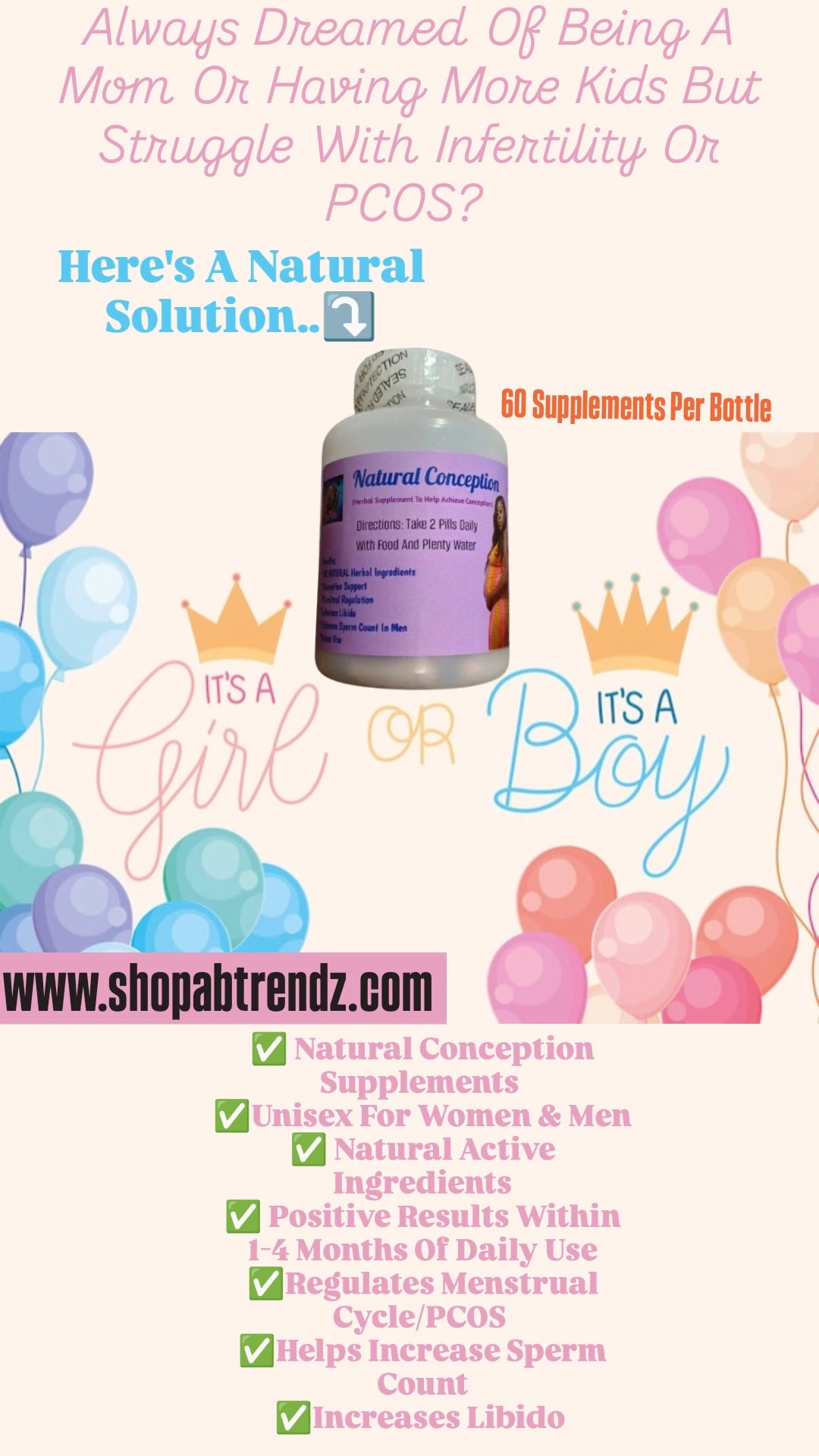 Natural Conception Herbal Supplement