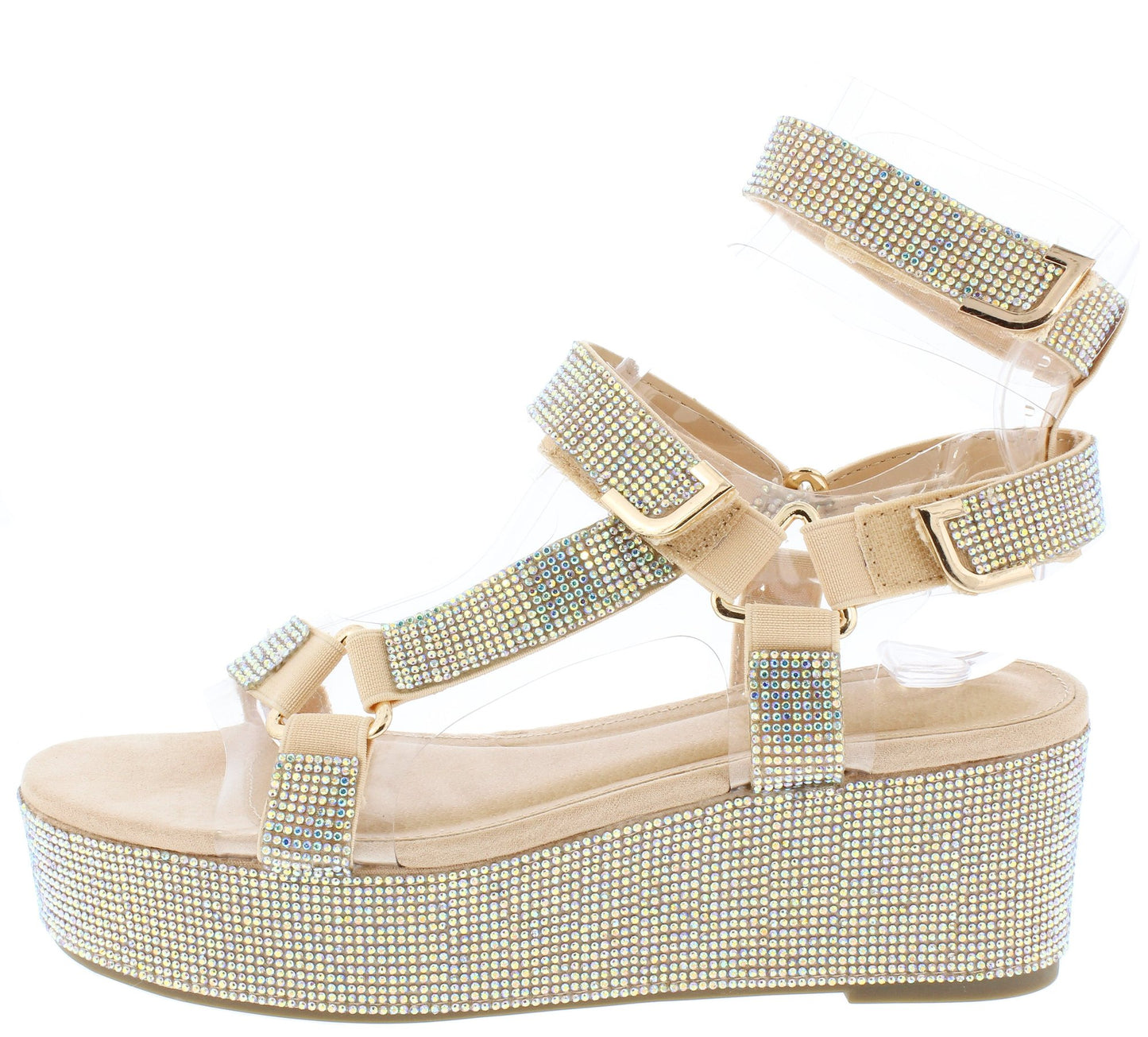 Gold Rhinestone Sandals