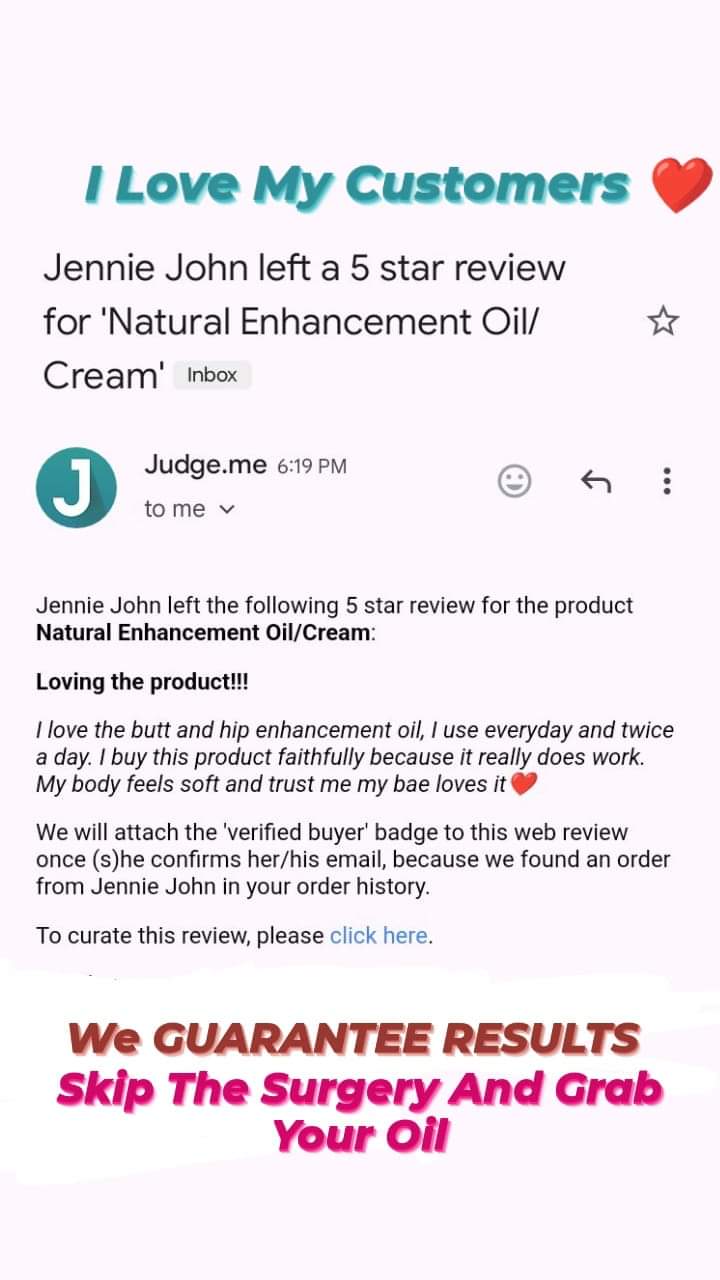 Natural Enhancement Butt & Hip Oil