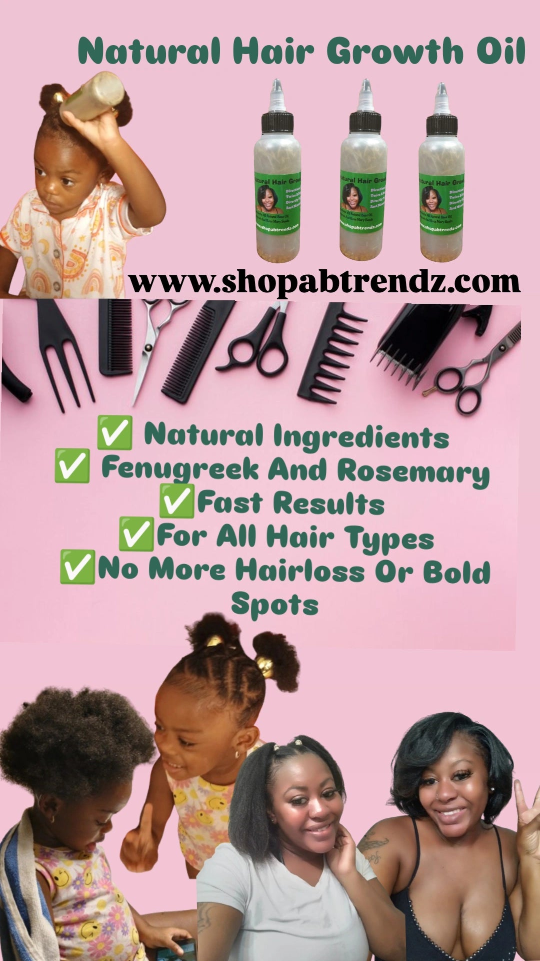 Natural Hair Growth Oil